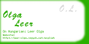 olga leer business card